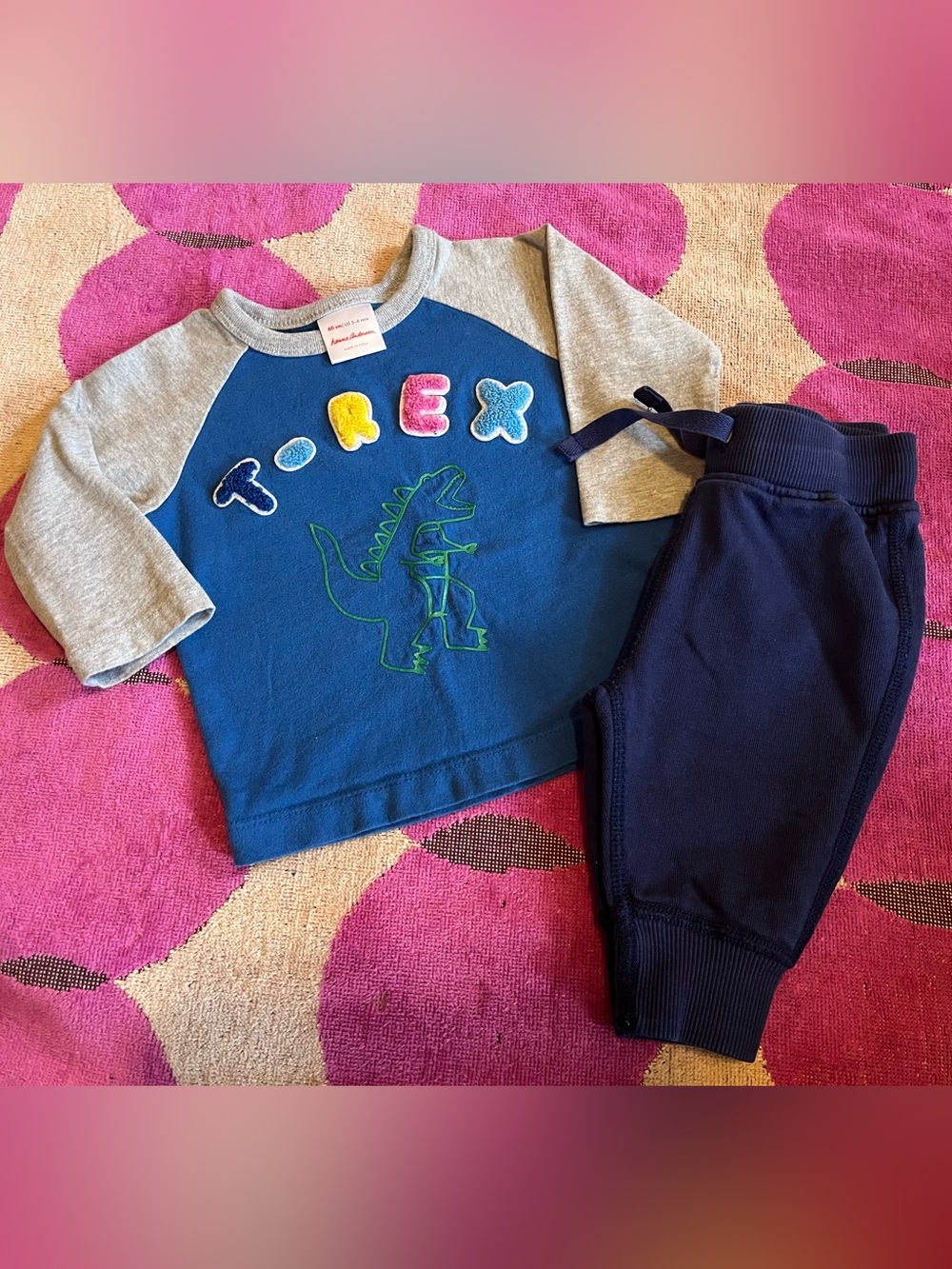 NWOT Hanna Andersson 2PC T-Rex Outfit Set Bundle